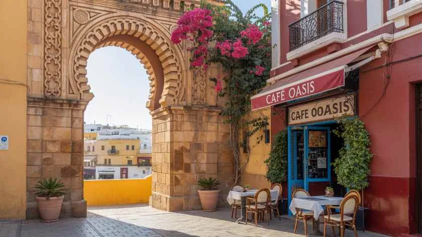 Melilla Altstadt, Festung und mediterrane Uferpromenade an der nordafrikanischen Küste