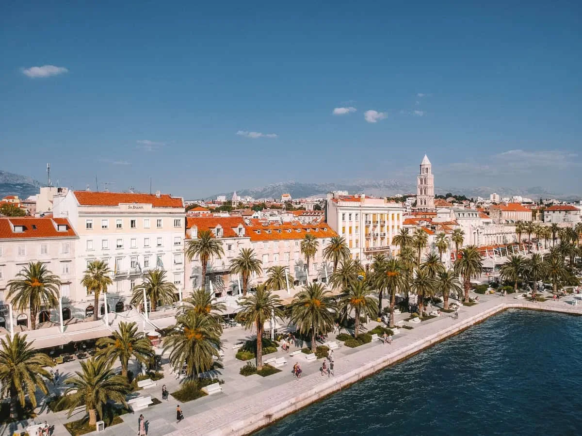 Split Altstadt, Riva-Ufer und Adriaküste in Kroatien