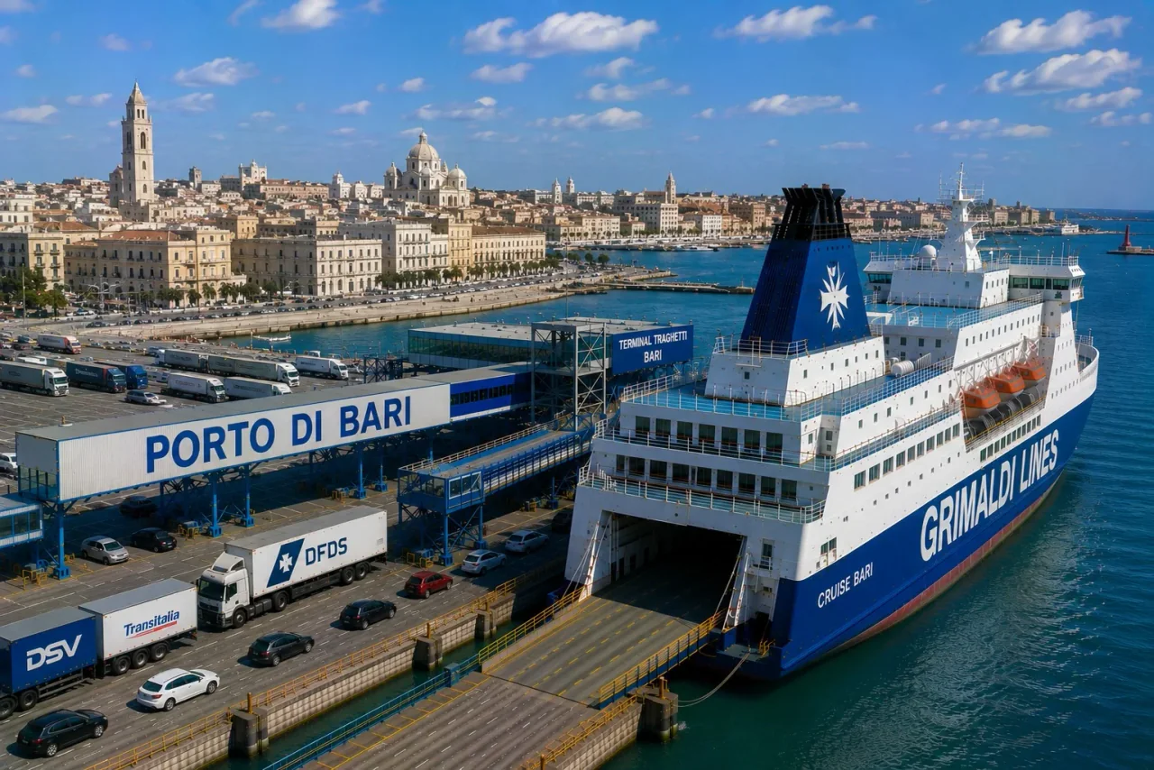 Bari Fährhafen an der Adriaküste Süditaliens