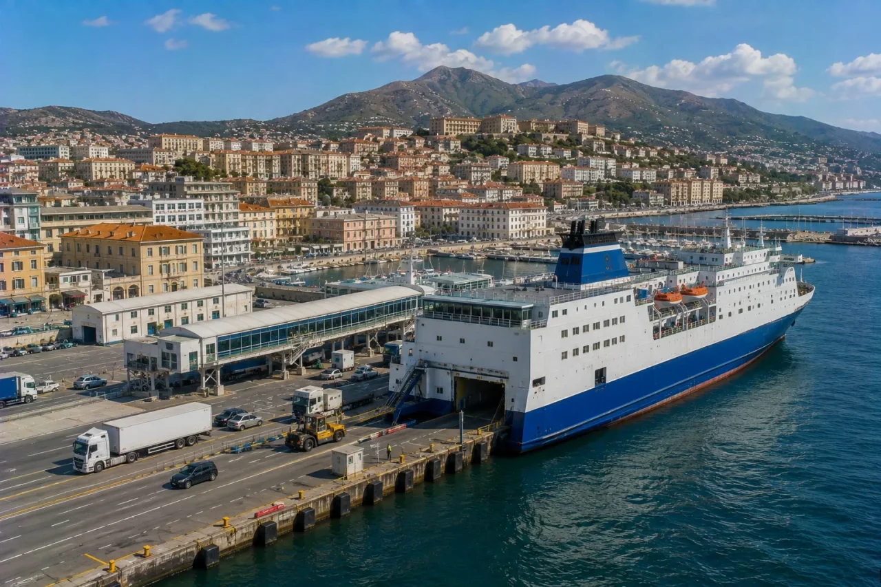 Bastia Passagierfährhafen im Norden Korsikas