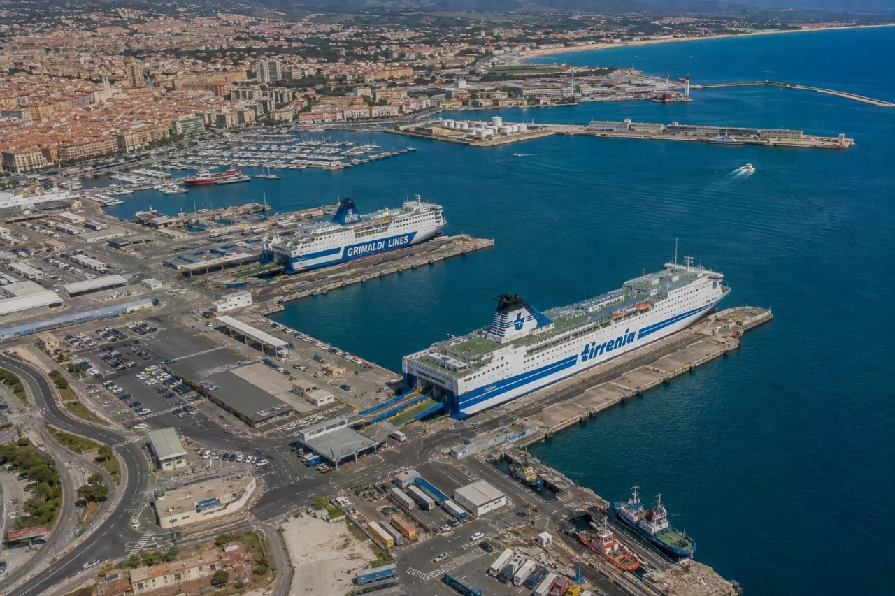 Cagliari Passagierfährhafen an der Südküste Sardiniens
