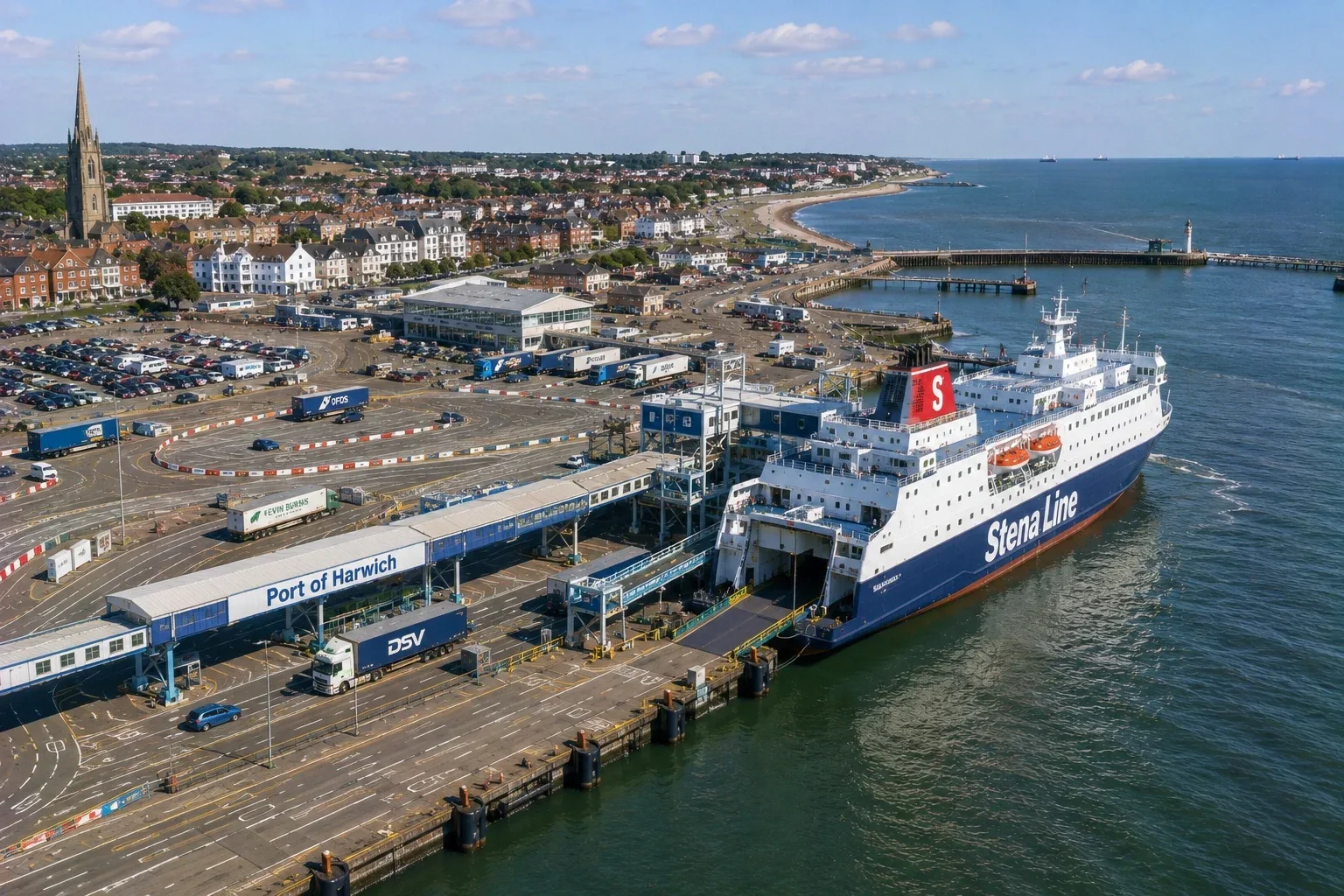 Harwich Internationaler Fährhafen am Parkeston Quay in Essex