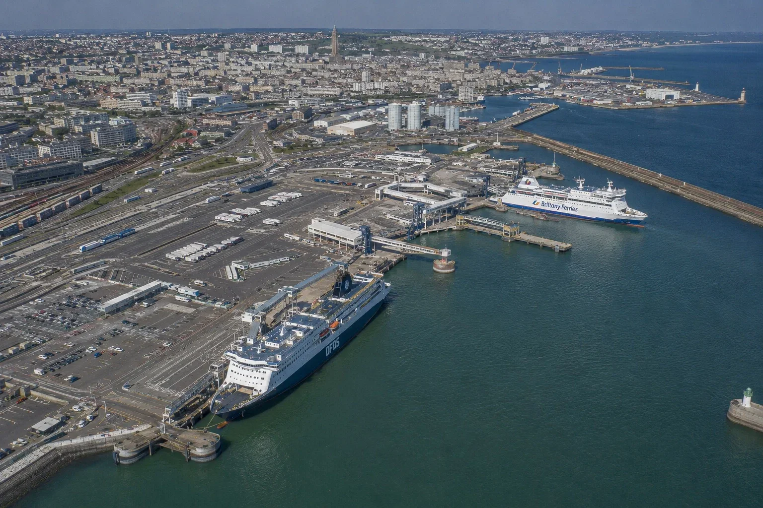 Brittany Ferries Passagierterminal in Le Havre, Normandie